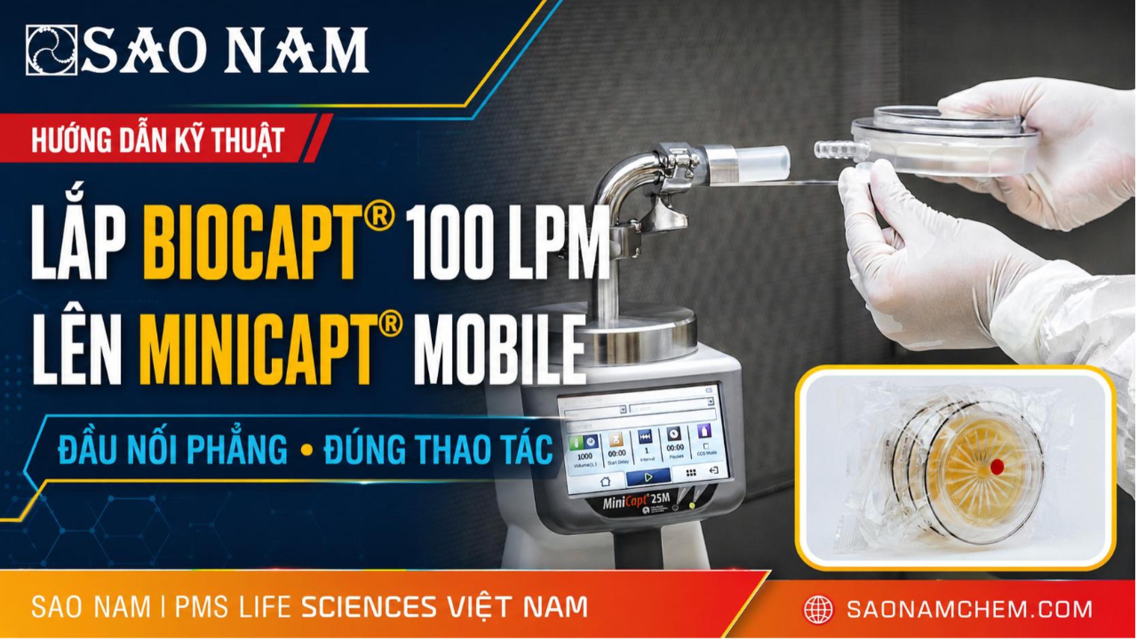 Hướng Dẫn Lắp BioCapt® 100 LPM Với MiniCapt® Mobile